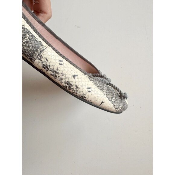 PRETTY BALLERINAS Rosario Sand Snake Embossed Leather Ballet Flats, Size 42 - Picture 6 of 14